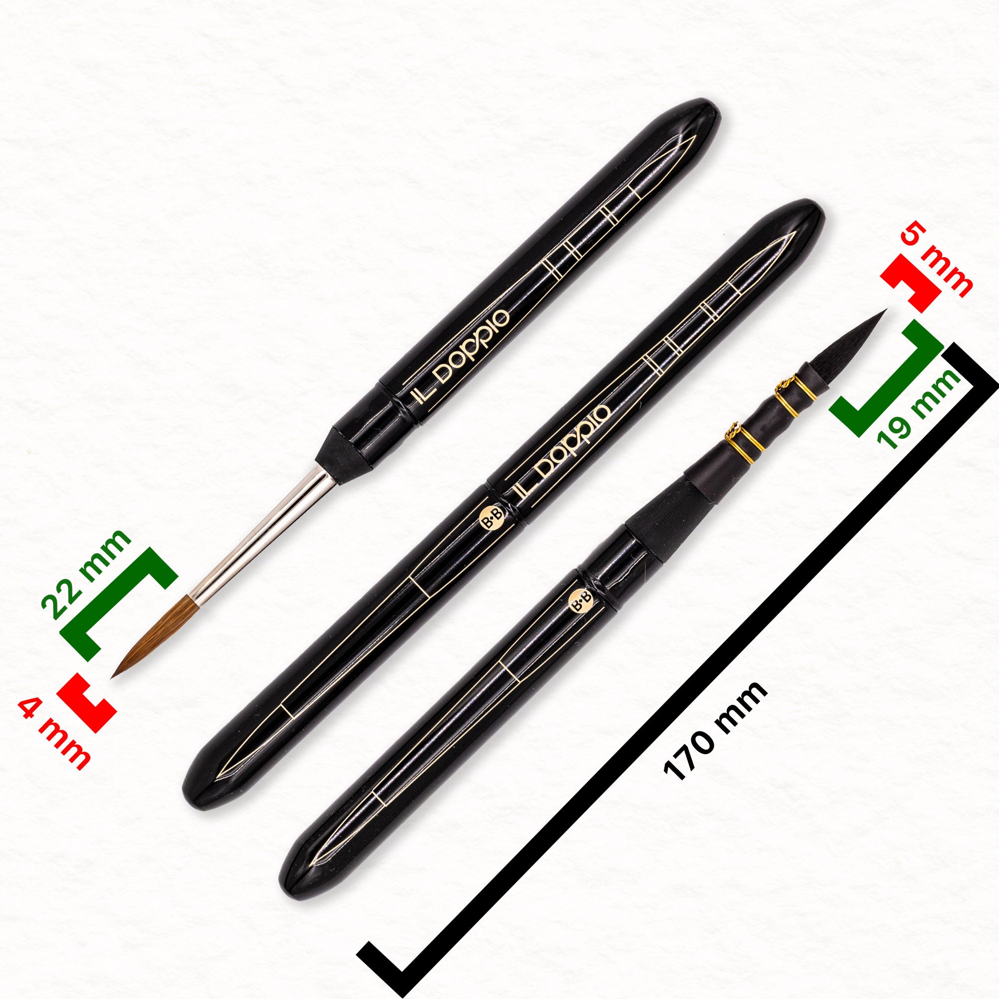 Il Doppio - Watercolor travel brush - Borciani Bonazzi