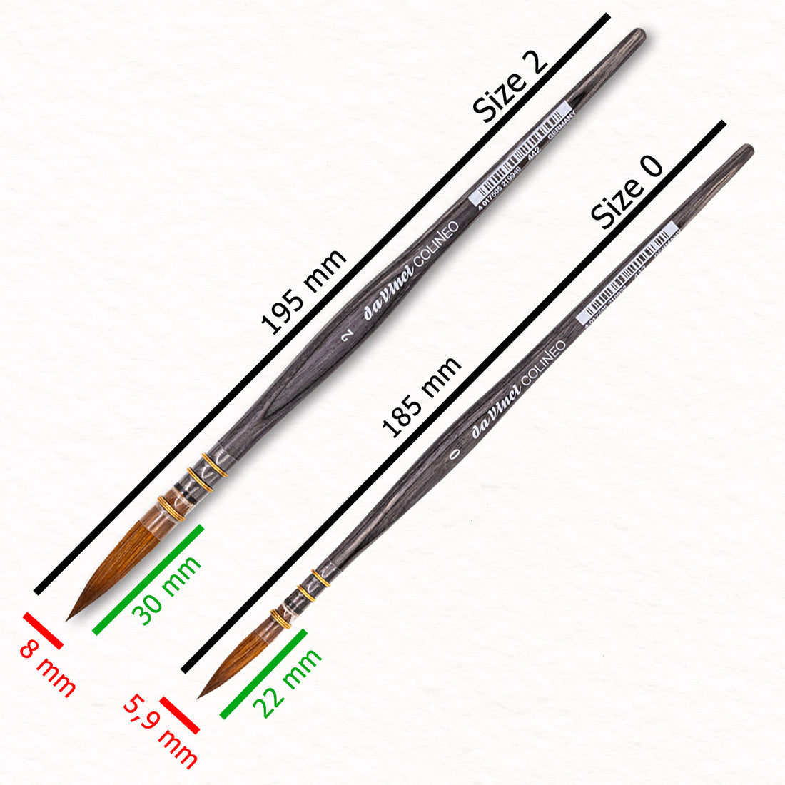 Colineo - Verwaschpinsel - Da Vinci - Synthetischer Aquarellpinsel