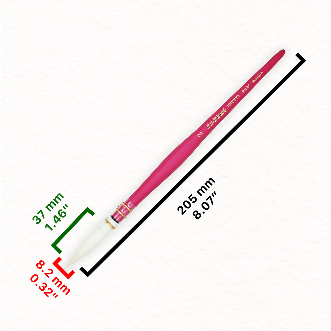 Pretty Pink - Da Vinci - Synthetischer Aquarellpinsel 