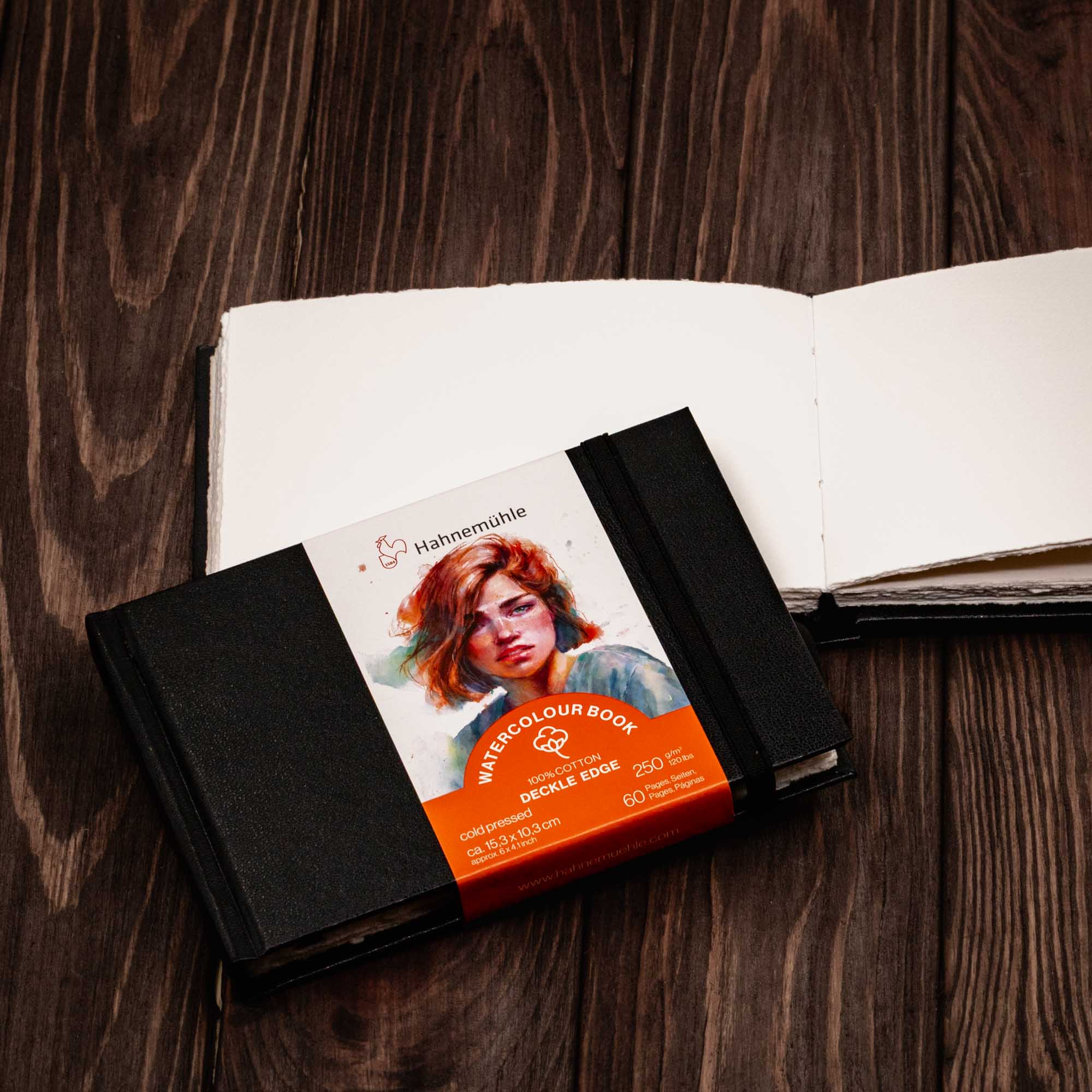 A6 Landscape - Hahnemühle - 100% Cotton watercolor sketchbook with deckled edge